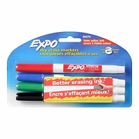 Expo Low Odor Dry Eraser - Fine Tip - 4 pack