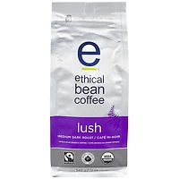 Ethical Bean Coffee - Lush Medium Dark Roast - Whole Bean - 340g