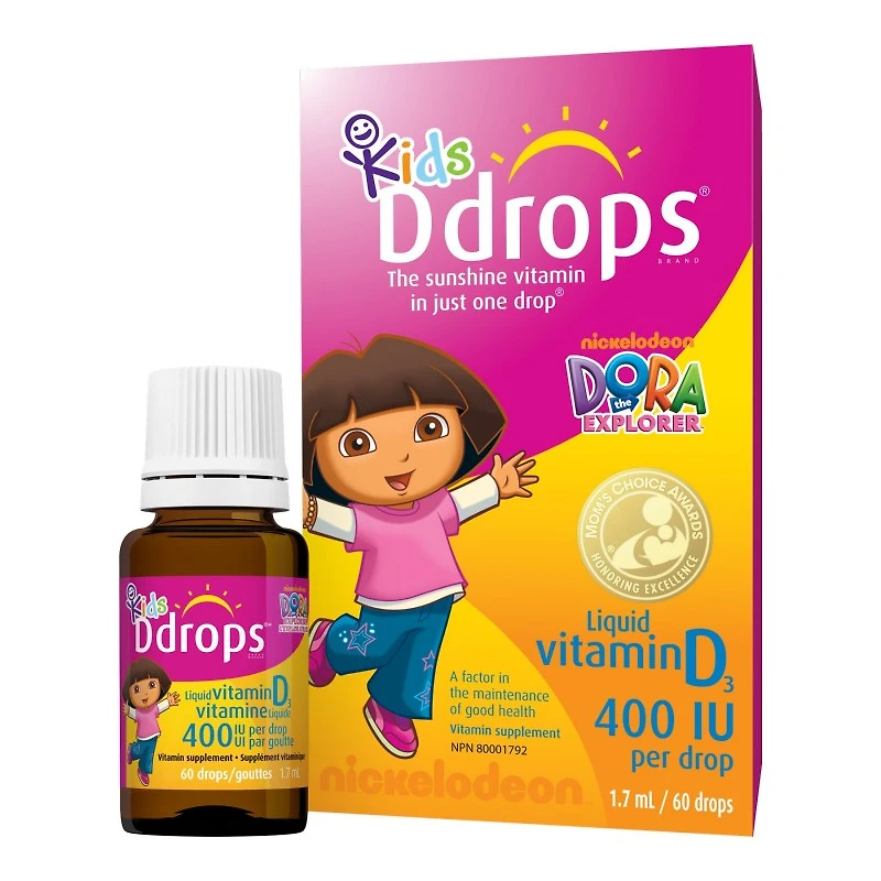 Ddrops Kids Liquid Vitamin D Drops 400IU - 60 Drops