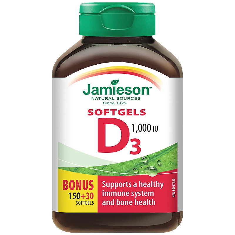Jamieson Vitamin D 1,000 IU Softgels - Premium - 150's
