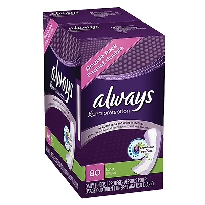 Always Pantiliners - Long - Unscented - 80s