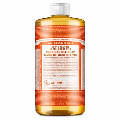 Dr Bronner's 18-In-1 Liquid Soap - Tea Tree - 946ml