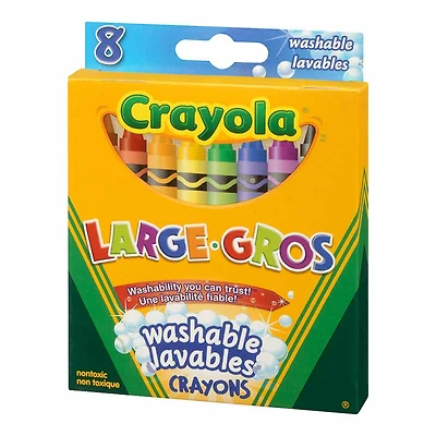 Crayola Large Washable Crayons - 8's
