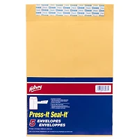 Hilroy Press It Seal It Envelopes - 9 x 12 inch - 5 pack