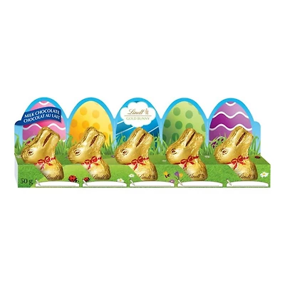 LINDT MINI BUNNIES 50G/5PK in Gold Size 50g5 pack