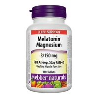Webber Naturals Melatonin Magnesium Tablets - 3/150mg - 100's
