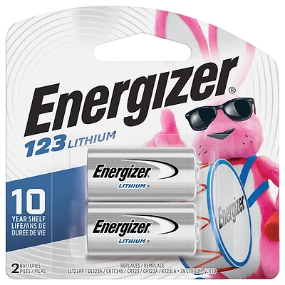 Energizer 3V Lithium Battery 2pack EL123