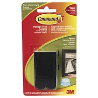 Command Medium Picture Hanging Strips - Black - 4 sets
