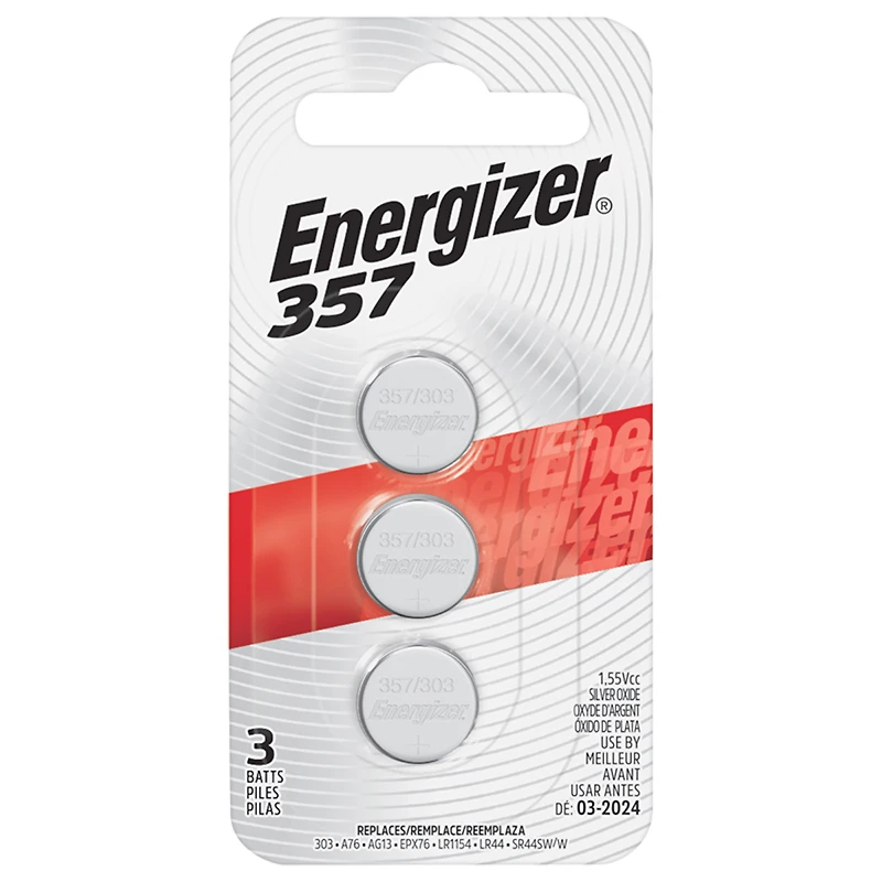 Energizer Watch/Electronic Batteries - 357BPZ - 3 Pack