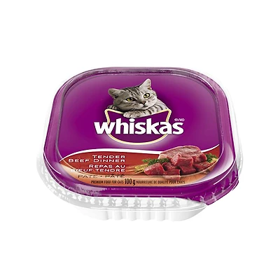 Whiskas Wet Cat Dinner - Tender Beef - 100g
