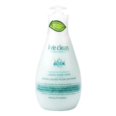Live Clean Moisturizing Liquid Hand Soap - Fresh Water - 500ml