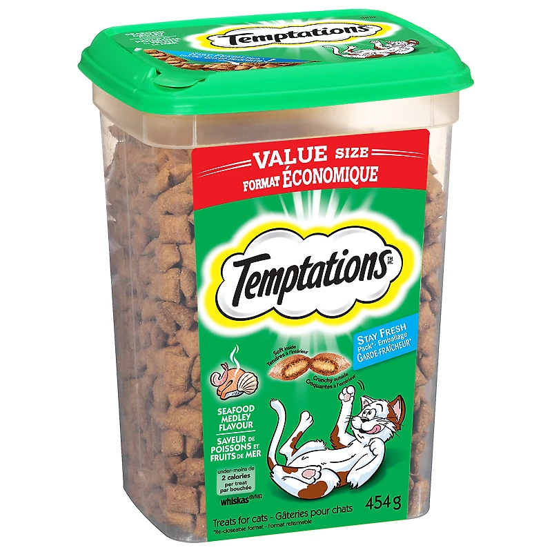 Whiskas Temptations Cat Treats - Seafood Medley - 454g