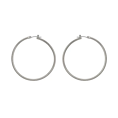 Nine West Large Basic Hoop Earrings