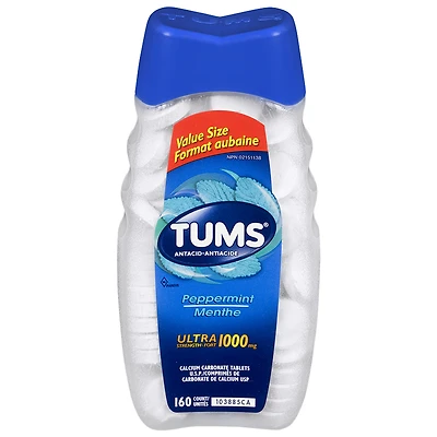 TUMS Ultra Strength 1000 Peppermint Antacids - 160s
