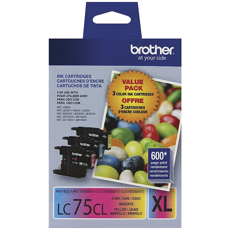 Brother LC753PKS High Yield Ink Cartridges - Multi - 3 pack