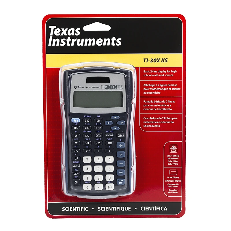 T.I. 2 Line Scientific Calculator - Black - TI30XIIS