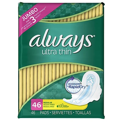 Always Ultra Thin Pads - Regular - 46's