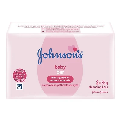 Johnson's Baby Bar Soap - 2 x 85g