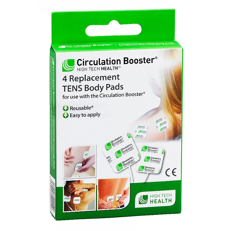 High Tech Health Circulation Booster Replacement TENS Body Pads - 4s