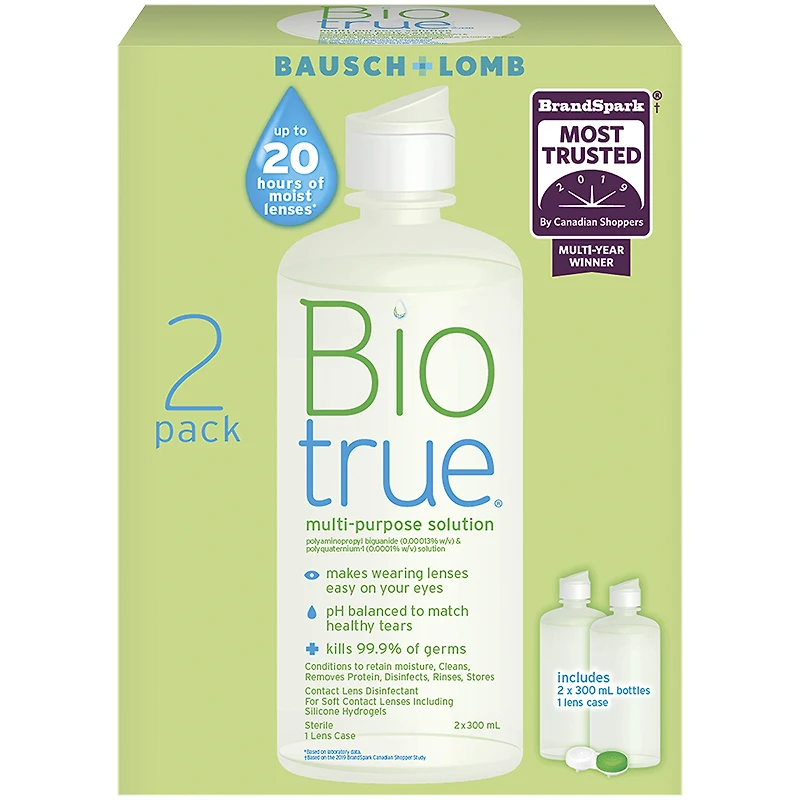 Biotrue Contact Lens Disinfecting Solution - 2 x 300ml