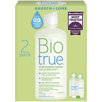 Biotrue Contact Lens Disinfecting Solution - 2 x 300ml