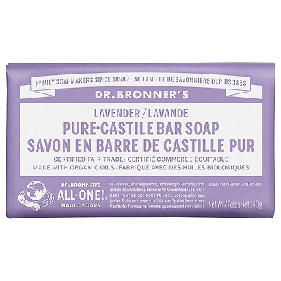 Dr. Bronner's Pure-Castile Bar Soap - Lavender - 140g