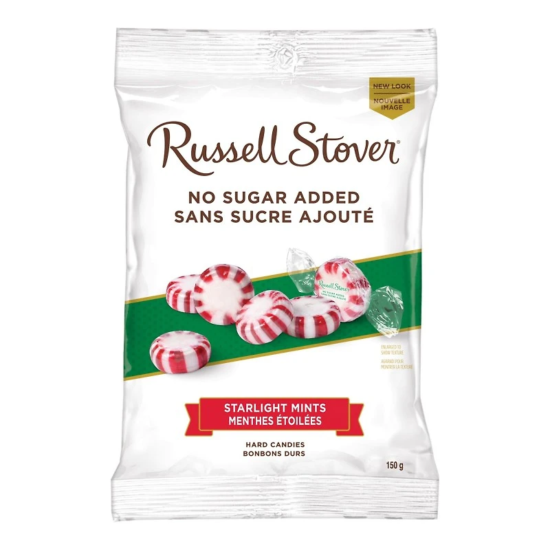 Russel Stover No Sugar Added Hard Candies - Starlight Mints - 150g