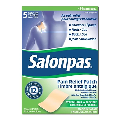 Salonpas 12 Hour Pain Relief Patch - 5 pack