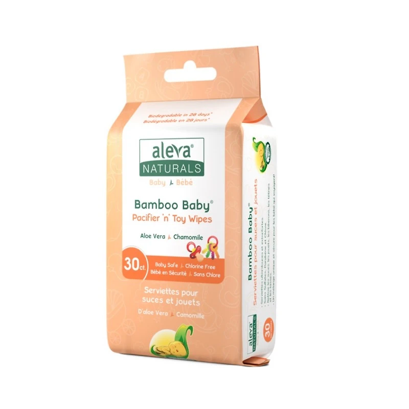 Bamboo Pacifier & Toy Wipes - 30's