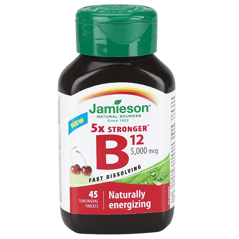 Jamieson 5x Stronger B12 - 5,000 mcg - 45s