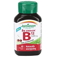 Jamieson 5x Stronger B12 - 5,000 mcg - 45s
