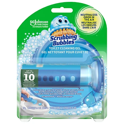 Scrubbing Bubbles Toilet Cleaning Gel - Rainshower - 38g/6 gels