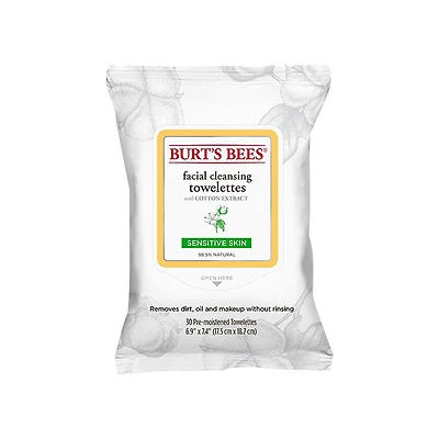 Burt's Bees Towelettes Sensitive Facial Cleansing - 30s