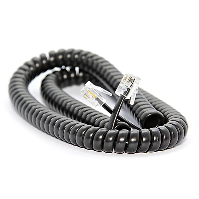 UltraLink 12' Phone Coil Cord - Black - UHS87BL