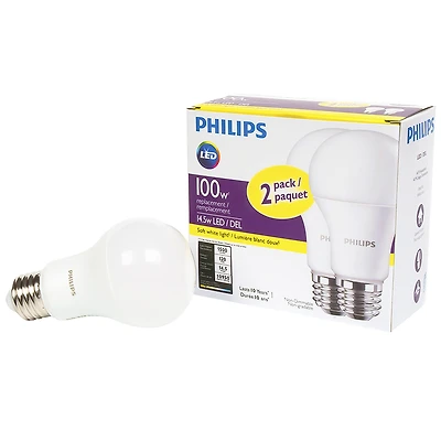 PHILIPS A19 LED SOFTWHITE