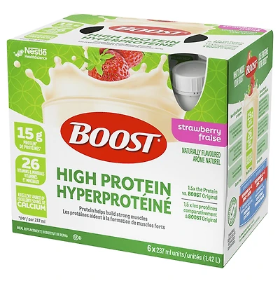 BOOST High Protein Drink - Strawberry - 6 x 237ml