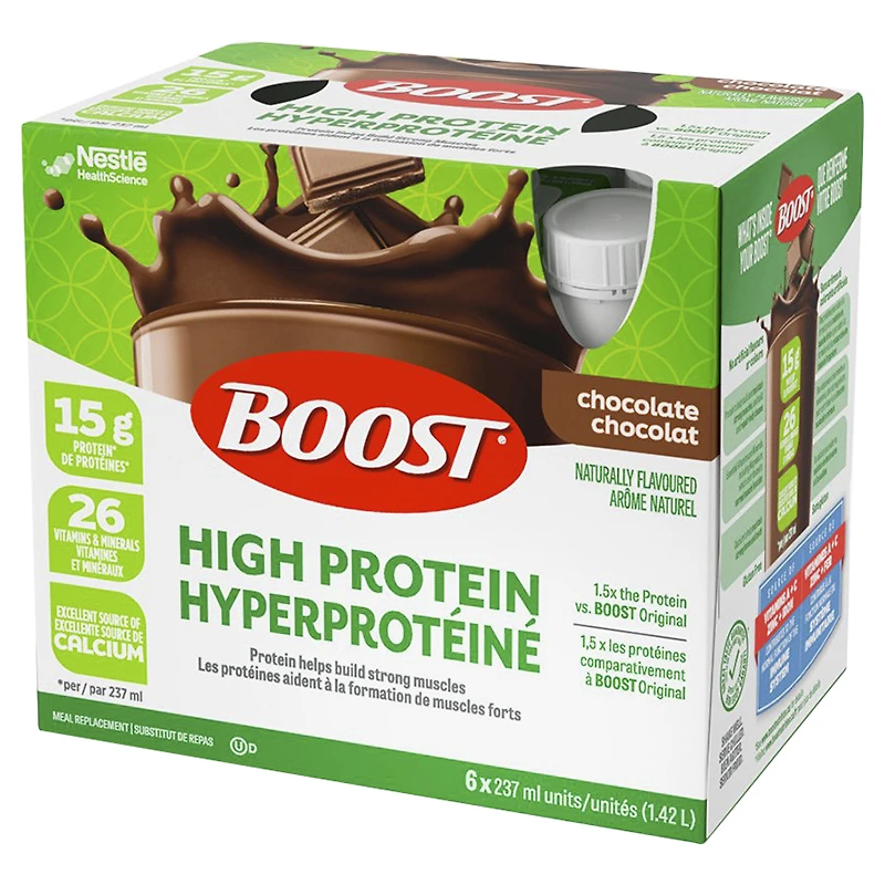 BOOST High Protein Drink - Chocolate - 6 x 237ml