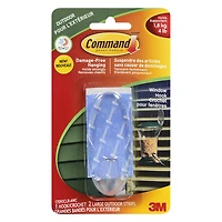 Command Large Outdoor Window Hook - Clear - 1 hook