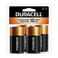 Duracell Coppertop D Alkaline Batteries - 4 pack