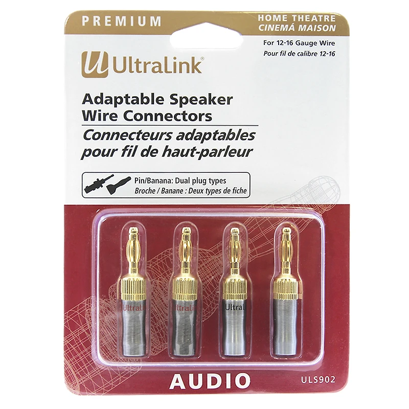 UltraLink Banana Pin Connectors - 2 pairs - ULS902