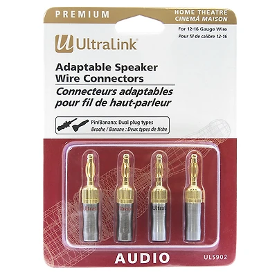 UltraLink Banana Pin Connectors - 2 pairs - ULS902