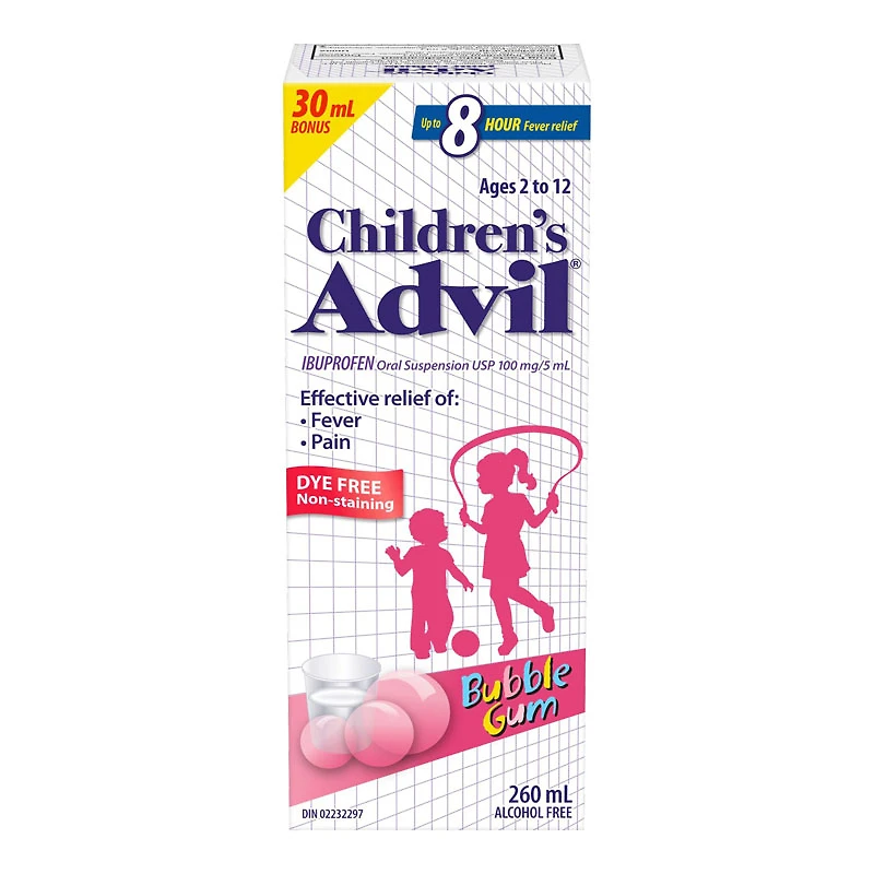 Advil Children's Suspension - Bubble Gum - 230ml