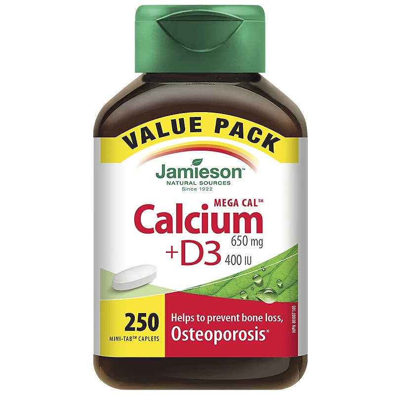 Jamieson Mega Cal Calcium 650 mg + D3 400 IU - 250s