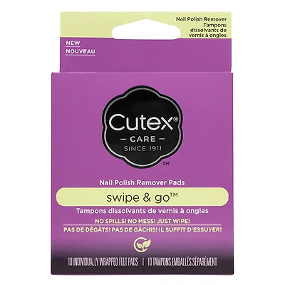 Cutex Swipe & Go Remover Pads - 10's