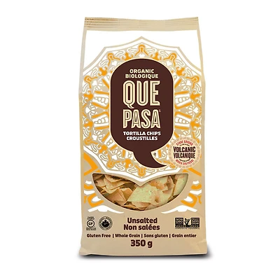 Que Pasa Organic Tortilla Chips - Unsalted - 350g