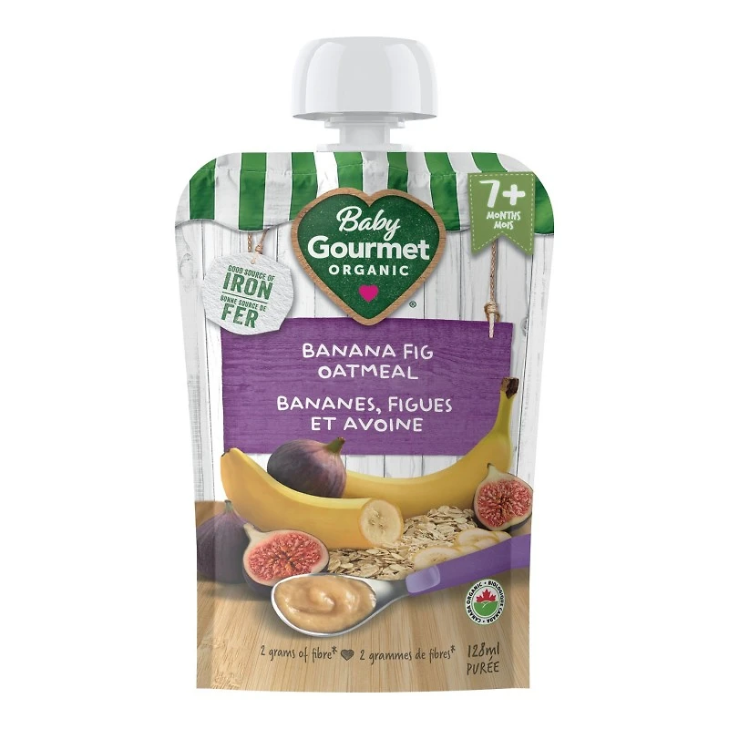 Baby Gourmet Plus Baby Food - Banana Fig Oatmeal - 128ml