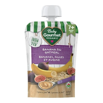 Baby Gourmet Plus Baby Food - Banana Fig Oatmeal - 128ml