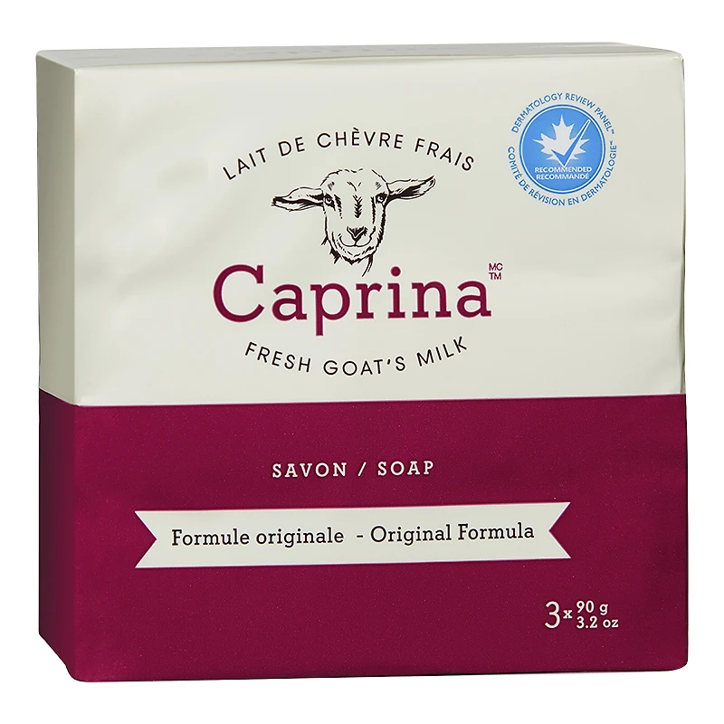 Caprina by Canus Fresh Goat's Milk Soap - Original - 3 x 90g