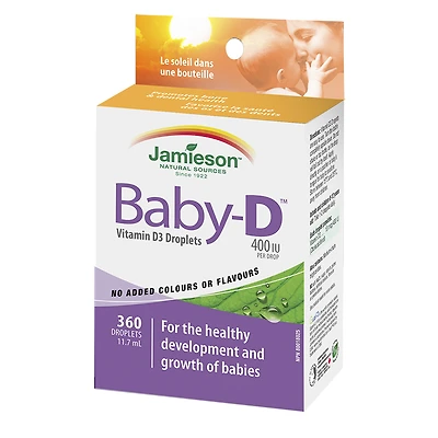 Jamieson Baby-D Vitamin D3 Droplets 400 iu - 11.7ml