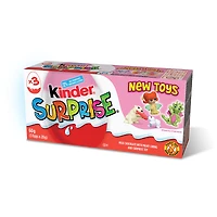 Kinder Surprise Milk Chocolate Eggs with Toys - Pink - 3s/60g